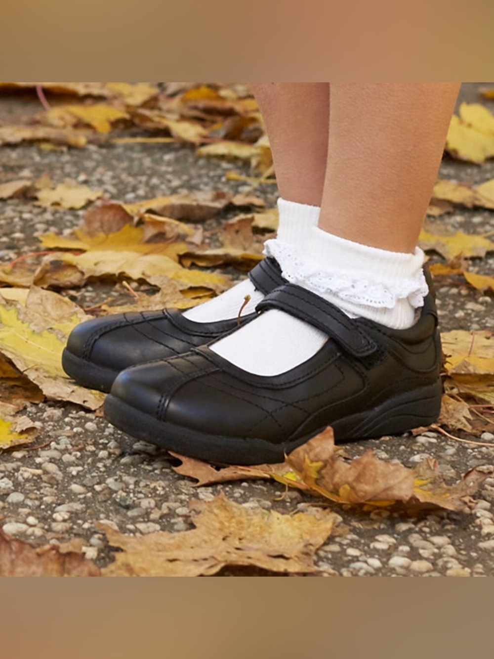 Stride Rite Claire Black Girls' Mary Jane Memory Foam Velcro Shoes